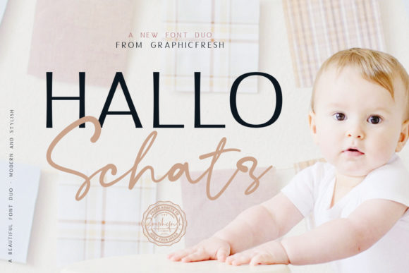 Hallo Schatz Duo: A Versatile Sans Serif Font for Crafters and Product Creators