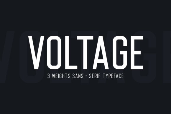 Voltage: A Bold Sans Serif Font for Modern Web Design